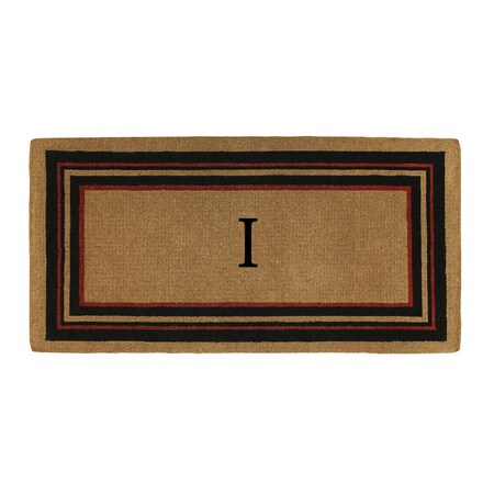 Calloway Mills Monogram Door Mat, Natural, Black, Red, 36 in W x 72 in L 180063672I